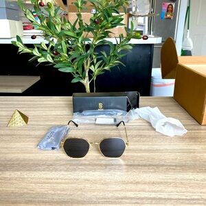 SOJOS Round Polygon Polarized Sunglasses for Women Men Retro Classic Vintage